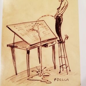 Ella's Creative Sketch - Black on Tan